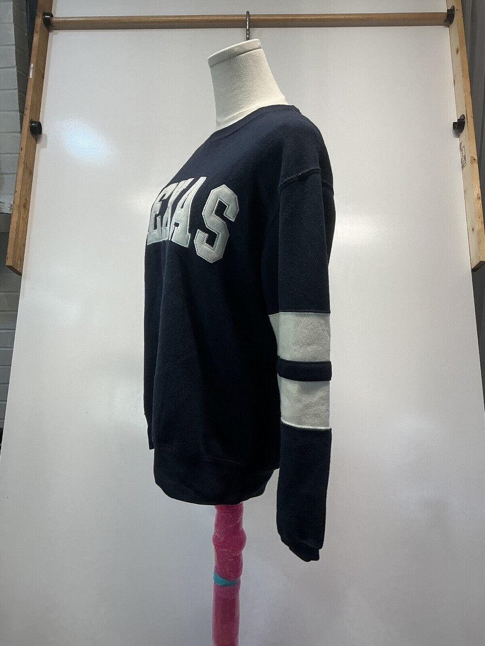 New York Popular S TEXAS Navy Womens Sweatshirt Preppy - Picture 3 of 9